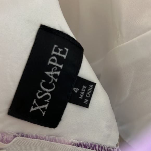 XSCAPE Floral Print Embellished Waist Gown Dress - Picture 12 of 16